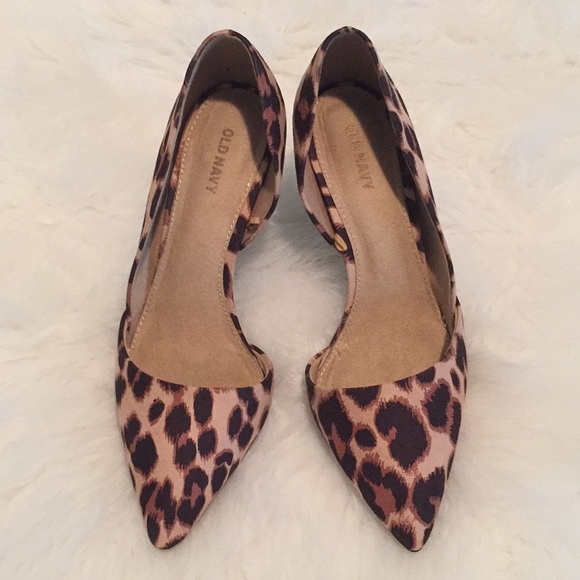 old navy leopard heels